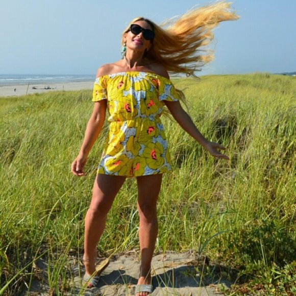 BOHO DOLLZ Floral Romper - Yellow - Picture 2 of 4